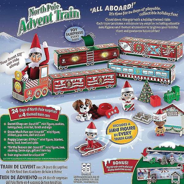 Julekalender North Pole Elf Train Blind Box Ornamenter Børnelegetøj