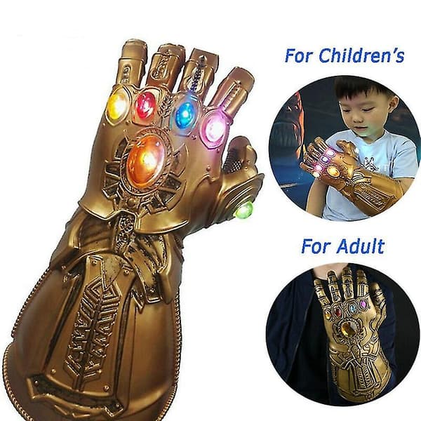 Led Gem Light Up Glove Avengers Actionfigur Cosplay Barnleksak