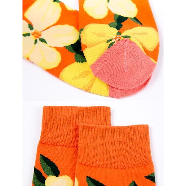 1/2/3/5 Färgglada Blomma Och Växter Strumpor För Dam - Lämplig 1#One size fits all 1 Pc