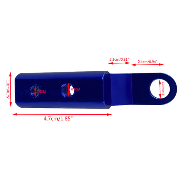 Motorcykelhållare Spegelmontering Riser Extender Adapter Aluminiumlegeringsfäste Red
