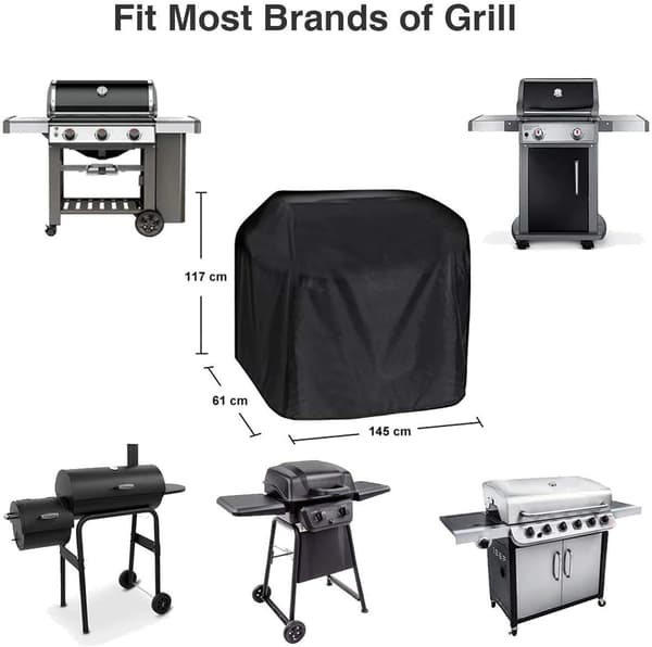 Grillovertræk, Gasgrillovertræk, Kraftig 210D Oxford Presenning