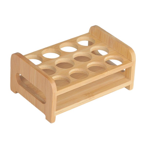 sv Glashållare Mugg Organizer Serveringshållare Koppställ för bar Wood 12 Holes
