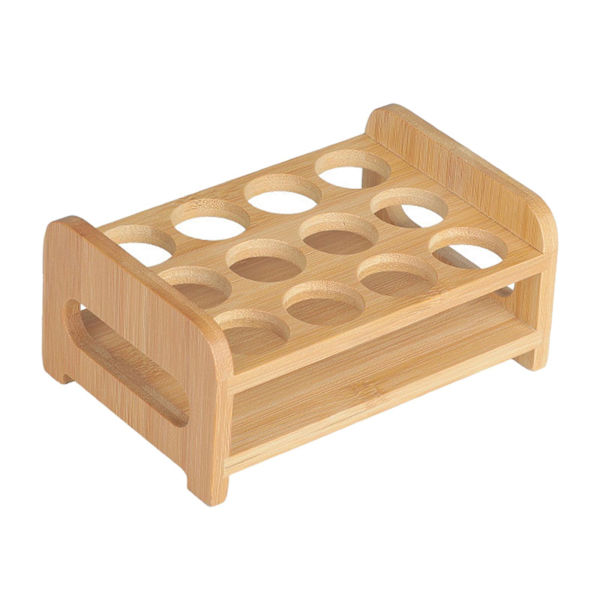 sv Glassholder Kopp Organizer Serveringsholder Koppstativ for bar Wood 12 Holes