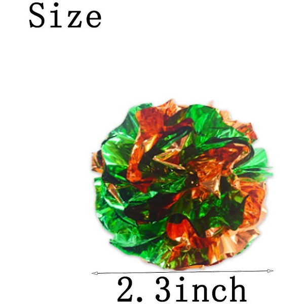 15-pack Mylar Crinkle Balls för kattleksaker