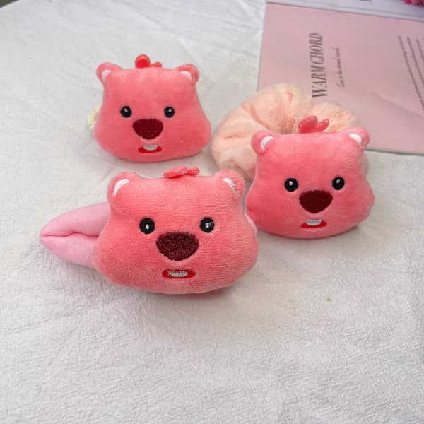 #4st Loopy little beaver hårklämmor, hårband, hårrep, gripare#