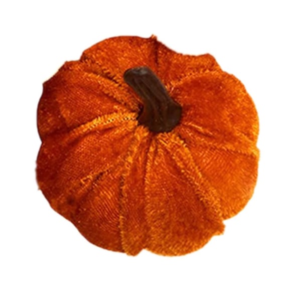 4 stk Falsk gresskar Halloween dekorasjon MØRKEBRUN dark brown