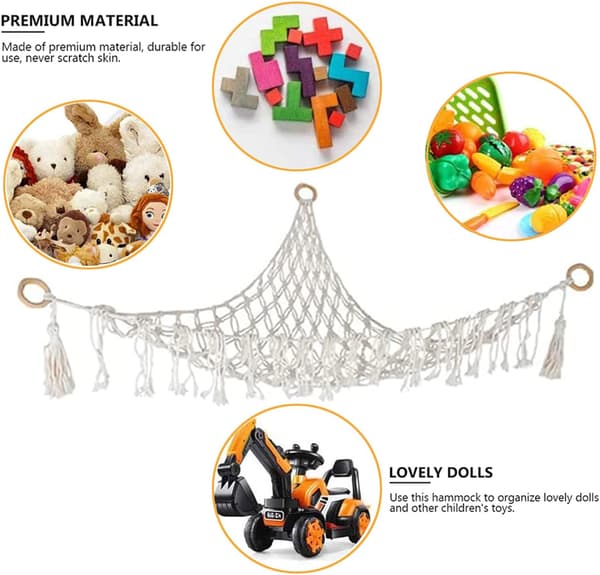 Lekehangmatte for kosedyr Teddy-hengekøye Macrame Boho Rom
