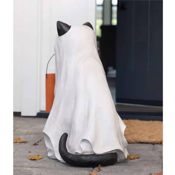 Halloween Spøgelse Græskar Hund Slikskål Holder Snackskål Stativ cat&bag 18cm