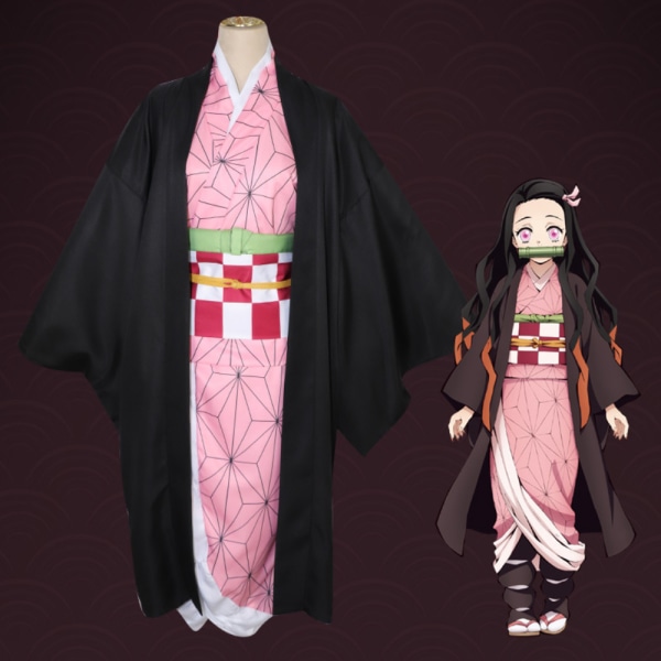 Halloween Demon Slayer Cosplay Kostym Outfits Party Dress Up B 160cm