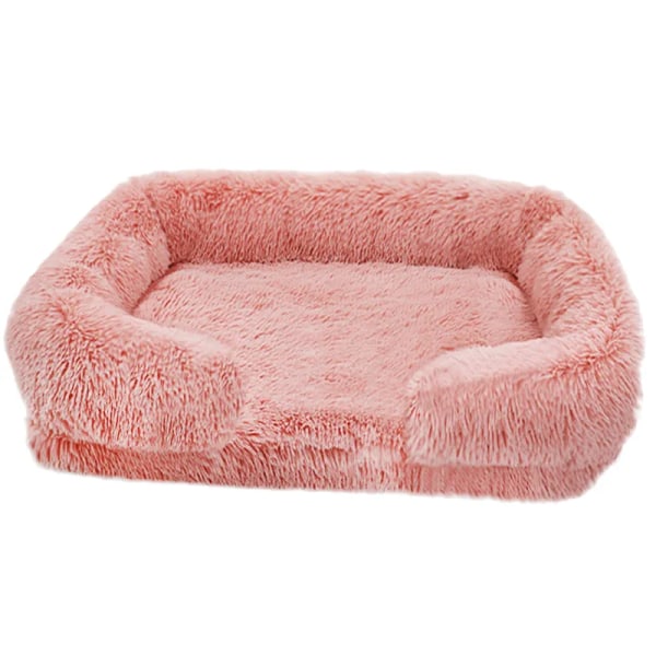 Plush Washable Square Soft Cat Mat Pet Supplies Washable And Removable Pet  Deep Sleep Dog Sofa Bed Pet Supplie Drop Ship Rose color 2XL(120x80x18CM)