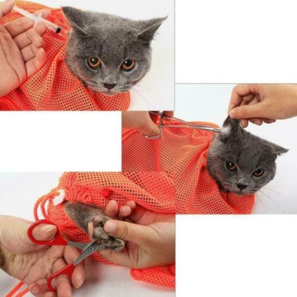 Katt Badeveske Katter Vaskeposer ROSA pink