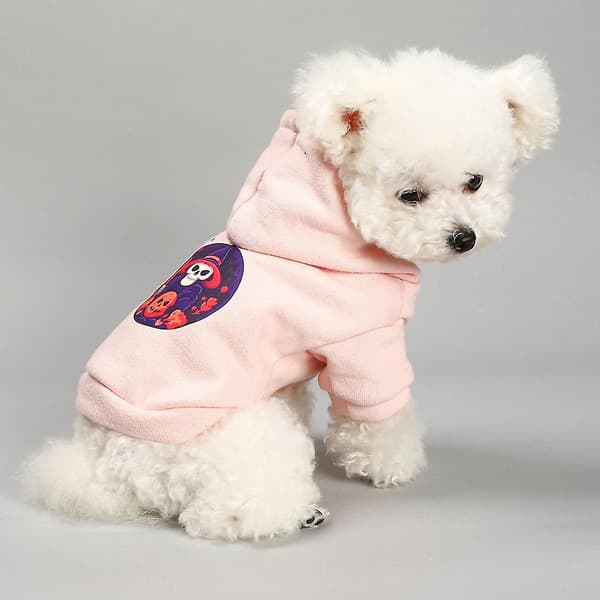 Halloween Dogs Pumpkin Skull Pattern Pullover Søte Hunder Hold Varme Hoodies