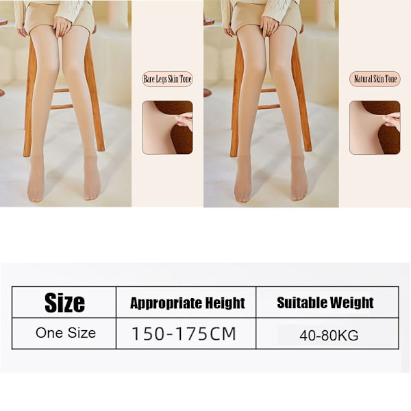 Dame Leggings Strømper Holder Varme 160g