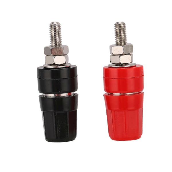 10 STK U50 4mm Kobberterminal Rød Sort Højttalerstik Forstærkerterminal Audio Hex Terminal