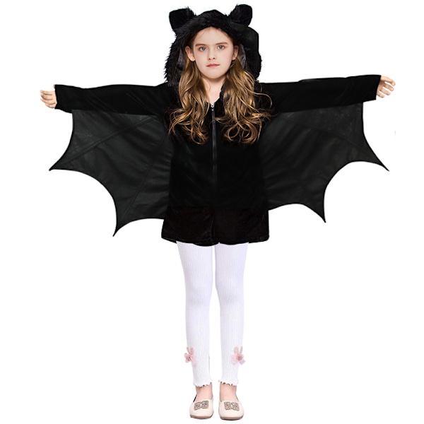 Fleece Flagermuskostume til børn Lade Fuzzy Flyvende Flagermuskostume Overdel