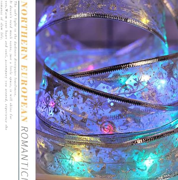 40 LED Ribbon Lights 4m Sølv for jul, fargerike