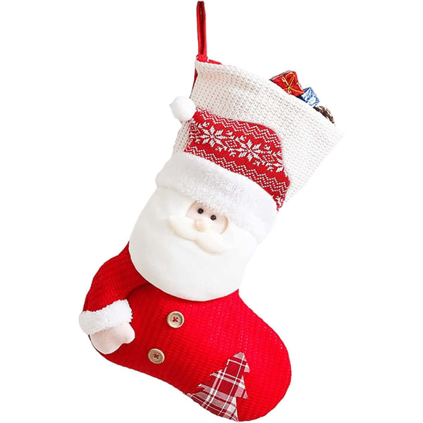 18\" julestrømper Store 3d Santa Reinsdyr Snømannsstrømper for julefest personlig dekorasjon