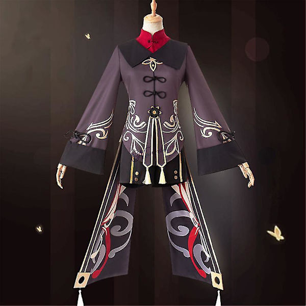 Genshin Impact Hutao Cosplay Kostume Uniform Paryk Cosplay Anime Spil Hu Tao kinesisk stil Halloween C