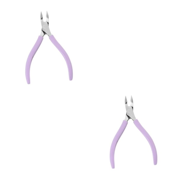 1/2/3/5 Rostfritt stål Nagelbandssax Anti För Slip Silikon Purple 11 x 6.8cm 2Set