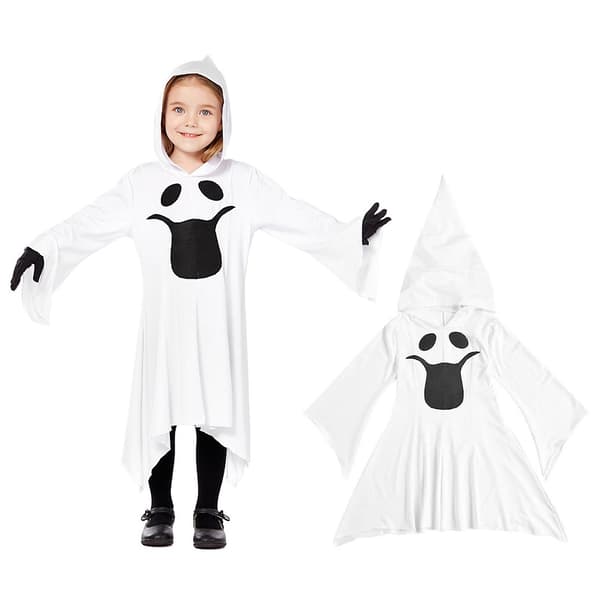Hooded Ghost Costume Unik Mönster össittande All-match Klänning L