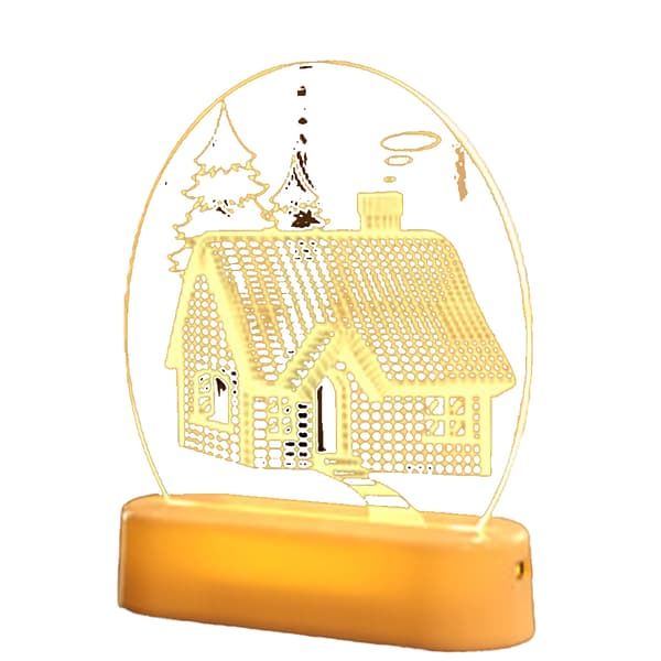 Akryl jule LED-lys, dekorative lys, ferie houses