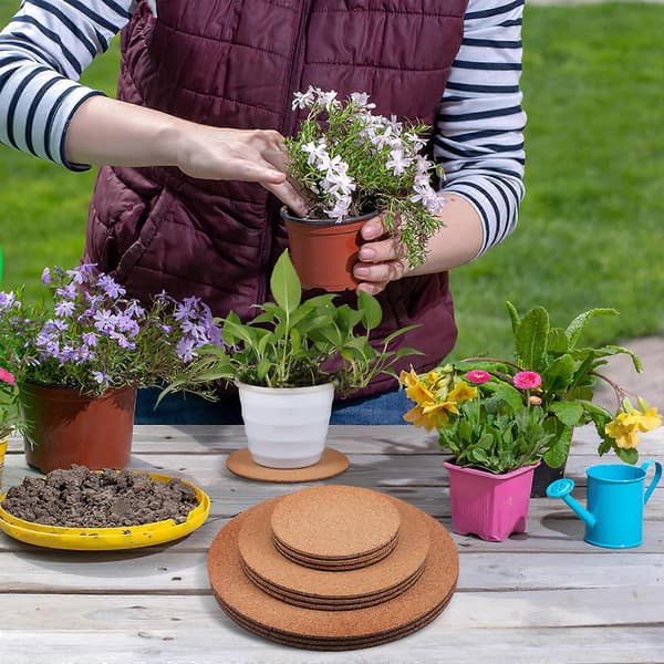 9 st korkunderlägg för växter, växtkruksunderlägg, DIY-hantverksmaterial