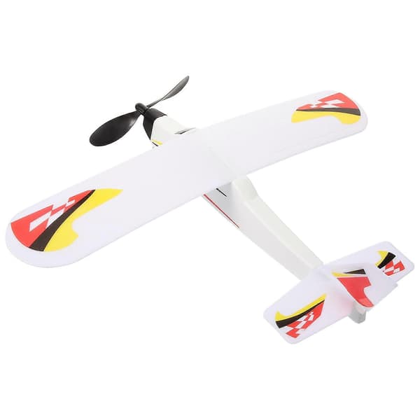 Leksak DIY Gummibandsdriven Flygplansmodell Utomhussport Flygande DIY Handgjorda Leksaker (Slumpmässig Stil)