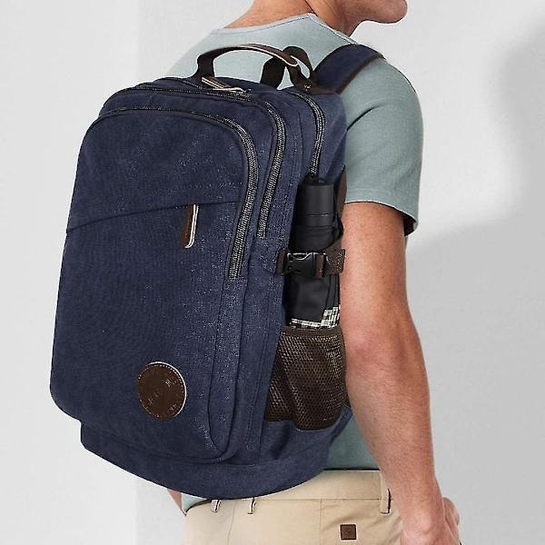 Laptopryggsäck med USB laddningsport för män/kvinnor, passar 15,6 tums bärbar dator