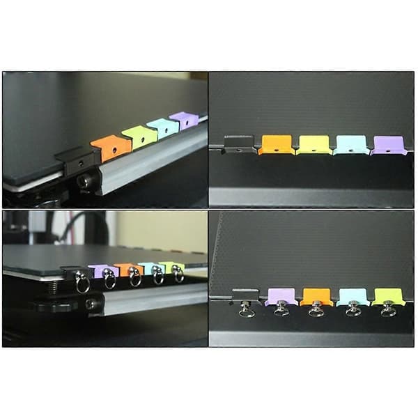4 stk. til Ender-3 varmeplade glasklemmer til Ender3 3S- 5Pro CR10 3D-printere