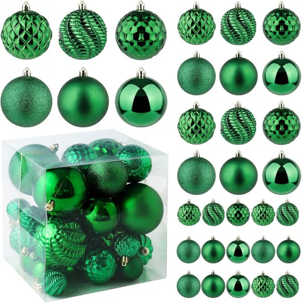 Julekugler Ornament - 36 stk Sprængsikre Juletræspynt med