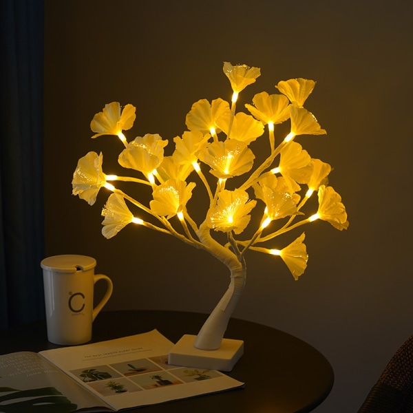 1st 17,7"/45CM fiberoptisk blomträd LED-ljus juldel