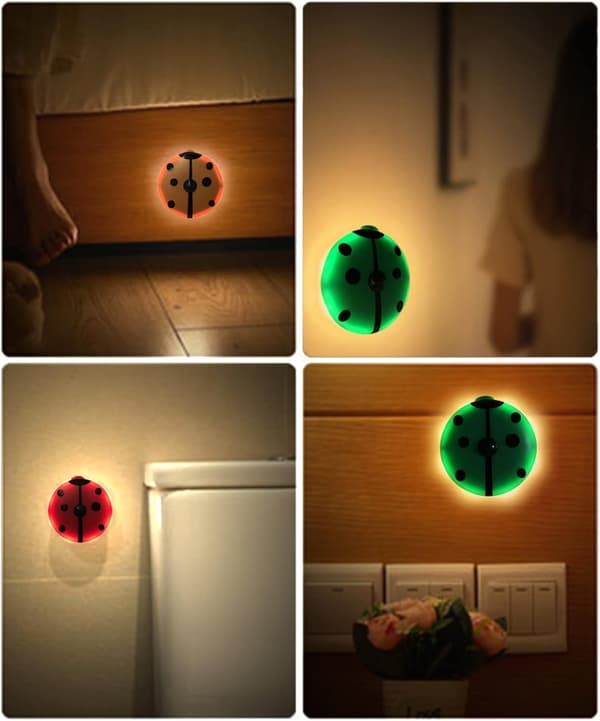 LED nattlys bevegelsessensor marihøne nattlampe oppladbar Nom