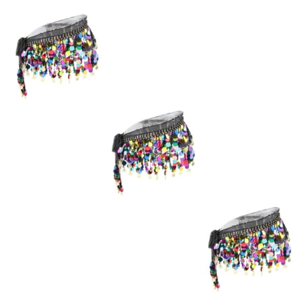 1/2/3 Dampaljetter Perler Mavedanseskørt Hoftetørklæde 3Set