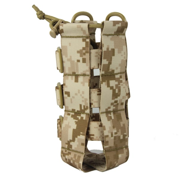 Multifunktionell vattenflaskhållare påse Justerbar vattenkokare med dubbla fatspännen utomhus Desert Without Shoulder Strap