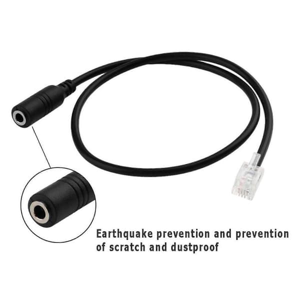 3,5 mm headsetstik til RJ9 bordtelefonstik med jumperledning til CiscoPhone
