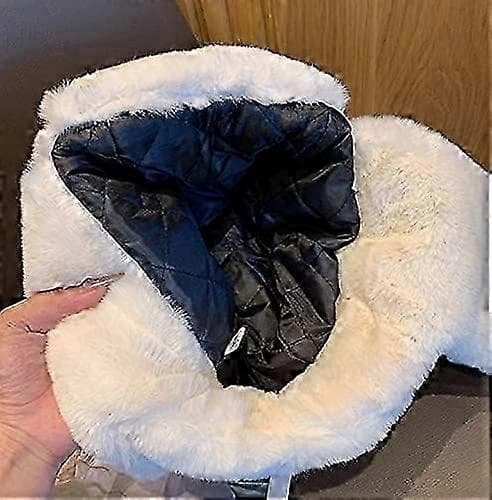 Dame Trapper Hat Faux Fur Vinterhatte Russisk Hat med Spænde Ski Cykling Øreklap Fluffy