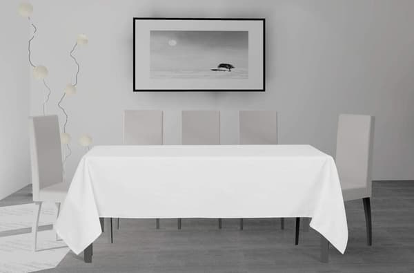 Flekkmotstandig duk rektangel 137x183 cm hvit Rektangulær