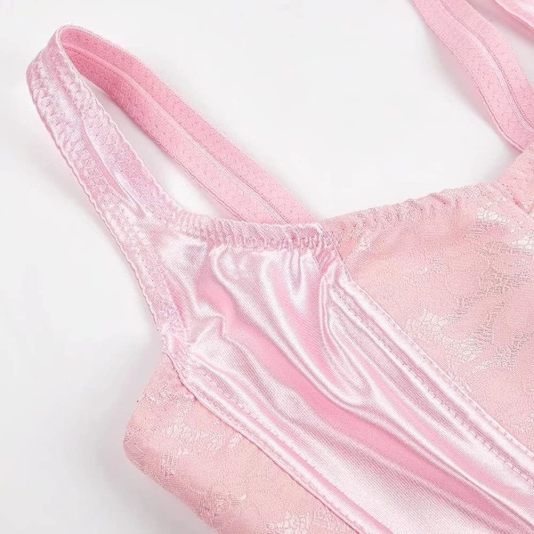 Korsetter til kvinder Overbust Bustier Top Gotisk exy houlder 2928pink S