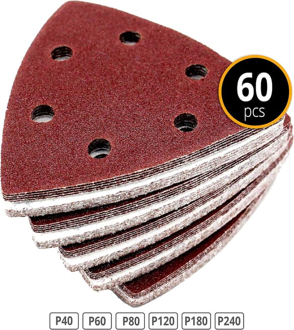 Delta-sliptrianglar │ 60 stycken │ 6 hål │ 93 x 93 x 93 mm │