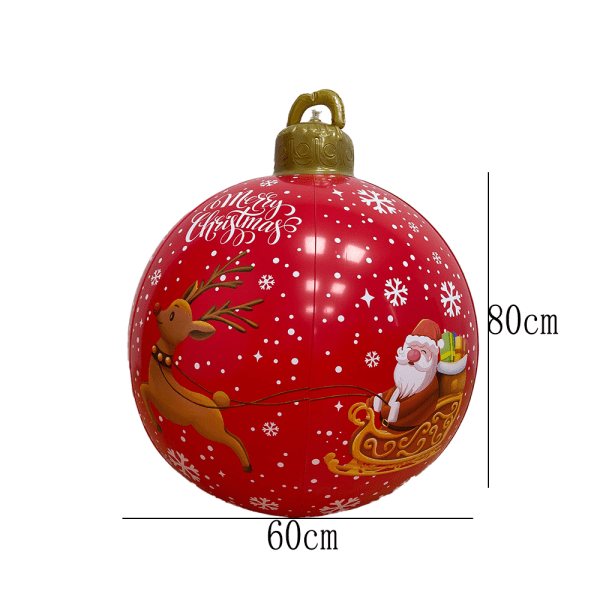 Uppblåsbar juldekorationsboll, LED-fjärrkontrollljus style1