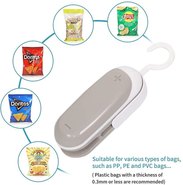 2pack Bag Sealer, Portable Heat Vacuum Sealers Plast Sealer