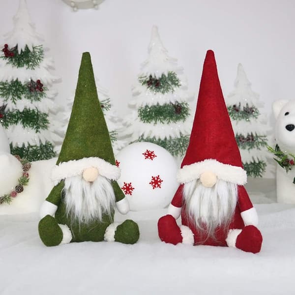 Håndlavet julepynt skandinavisk julenisse figur