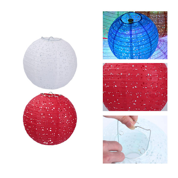 Ihålig lykta Vattentät lykta vårfestival Lykta Bärbar LED-lysande runda melonlyktor för festivaler Orange - 30CM