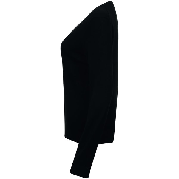 Henbury dam/dam v-ringad cardigan  svart Black 2XL