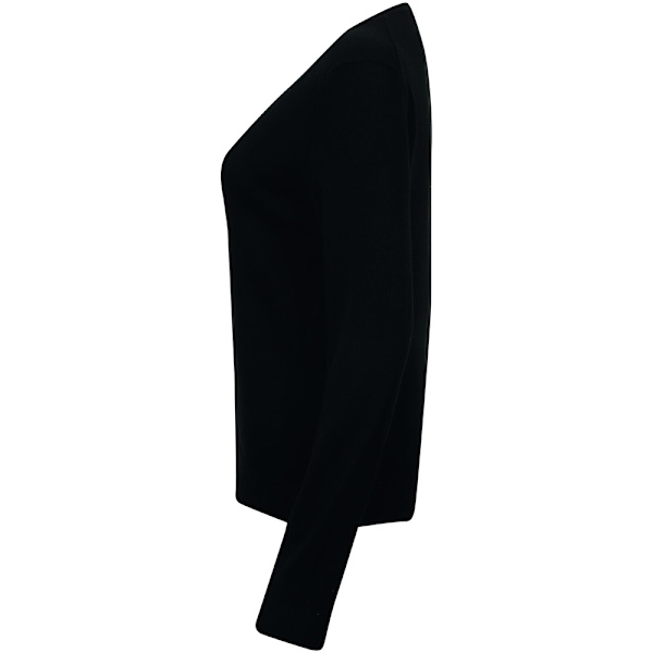 Henbury naisten v-aukkoinen neuletakki musta Black 4XL