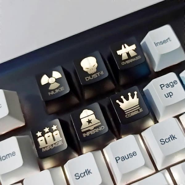 Tilpassede tastehetter, egnet for mekaniske tastaturer, OEM-profil ABS-tastehetter