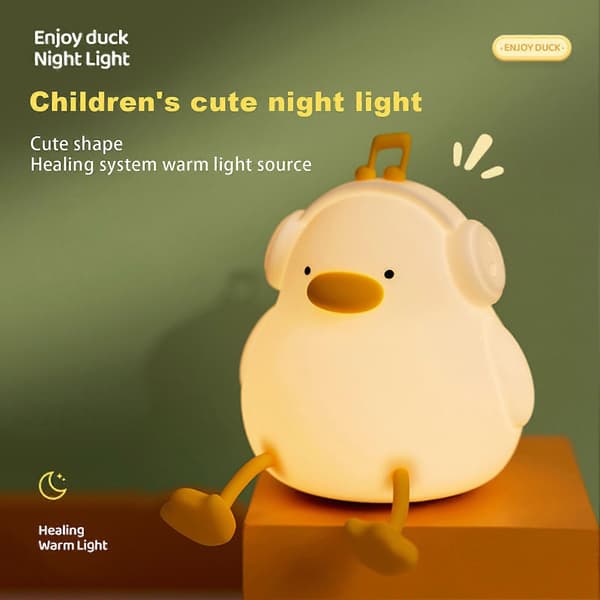 LED And Natlampe Dæmpbar Genopladelig Blød Silikone Touch Control Sengelampe Soveværelsesdekoration