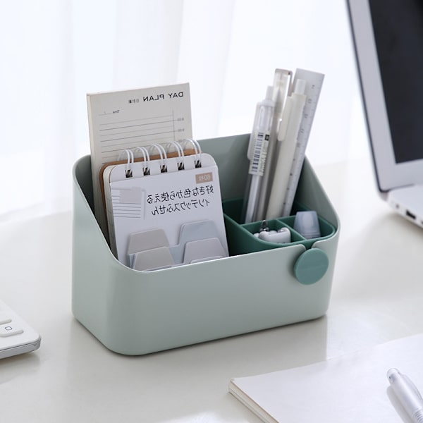 Skrivebord Organizer Sminke Organizer for soverom Transparent gul