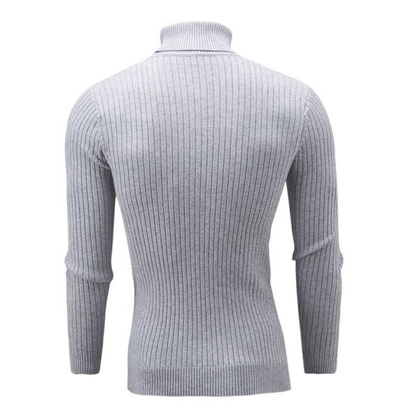 Tröja med polokrage för män GRÅ Grey XL
