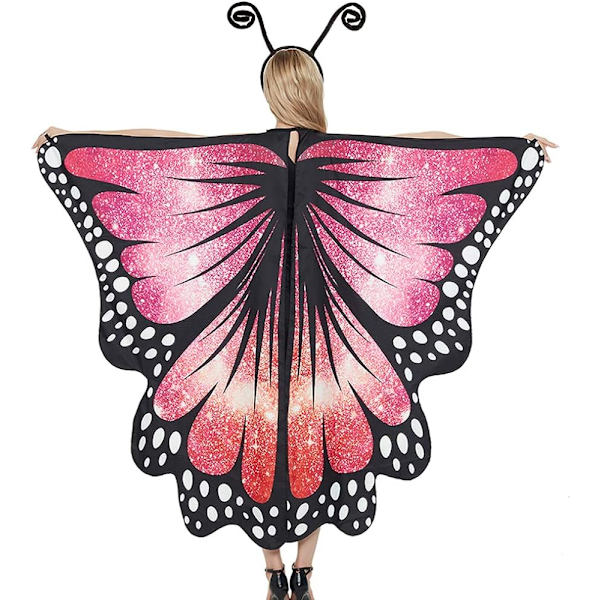Halloween Sommerfuglevinger Kappe til Kvinder Sommerfugl Halloween Kostume